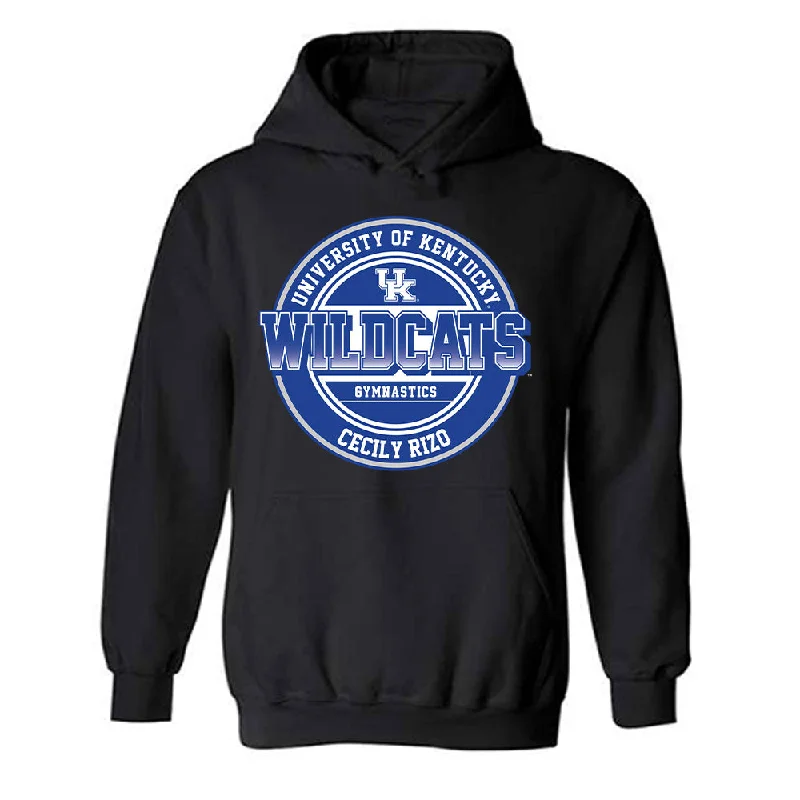 Kentucky - NCAA Women's Gymnastics : Cecily Rizo - Classic Fashion Shersey Hooded Sweatshirt Hoodie with Distressed Vintage Worn Kentucky - NCAA Women's Gymnastics : Cecily Rizo - Classic Fashion Shersey Hooded Sweatshirt Hoodie with Distressed Vintage Worn