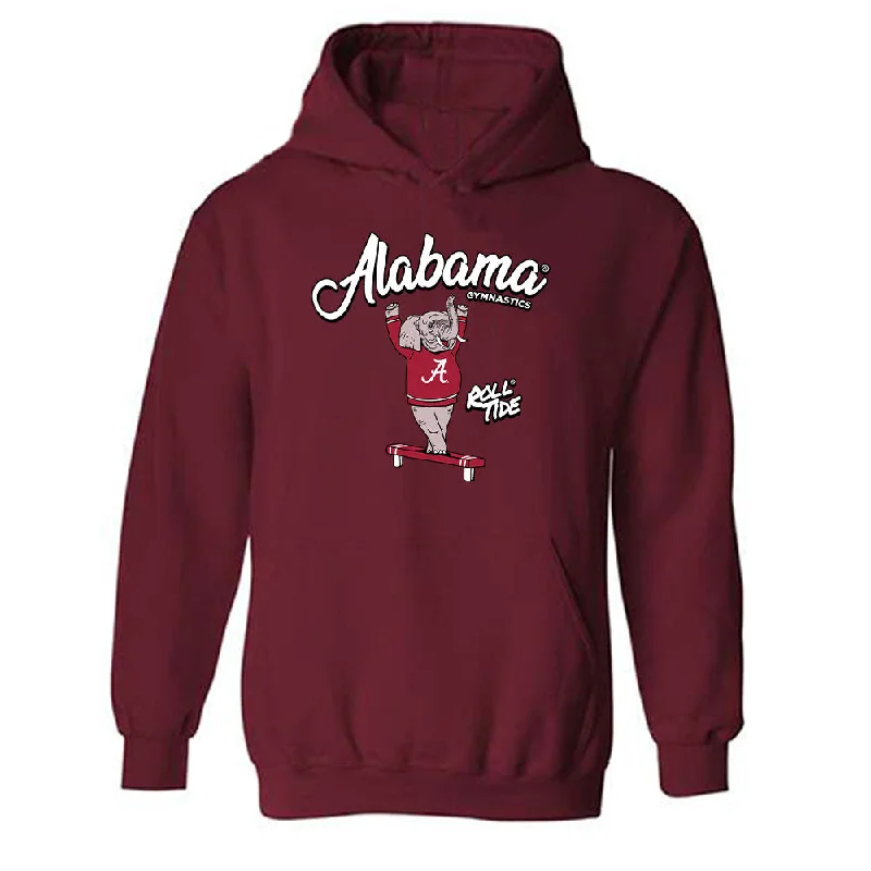 Alabama - NCAA Women's Gymnastics : Brooke Dennis - Hooded Sweatshirt Hoodie with Velcro Closure Adjustable Secure Alabama - NCAA Women's Gymnastics : Brooke Dennis - Hooded Sweatshirt Hoodie with Velcro Closure Adjustable Secure