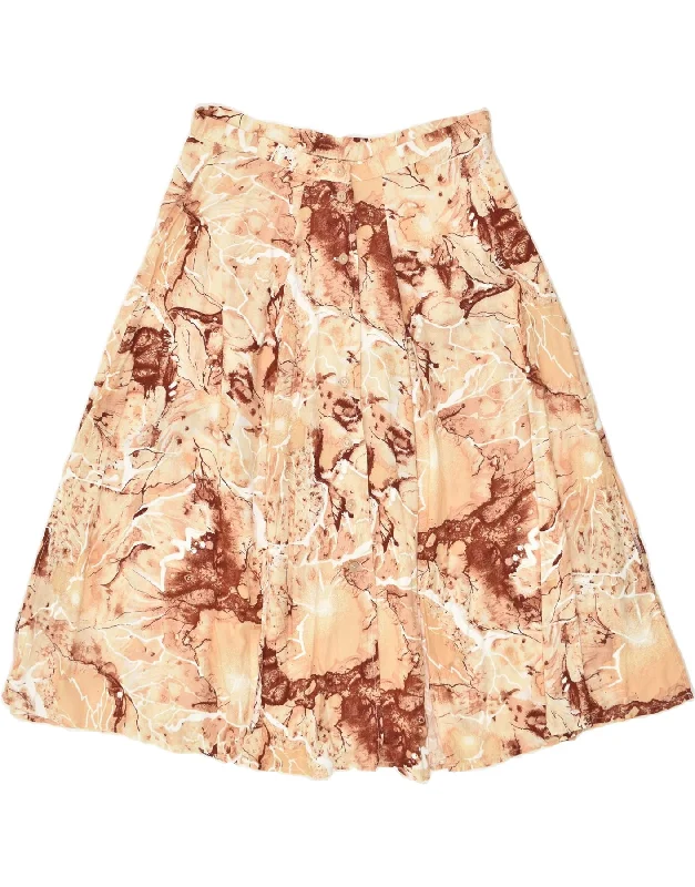 VINTAGE Womens A-Line Skirt W32 Large  Brown Tie Dye wool skirt warm