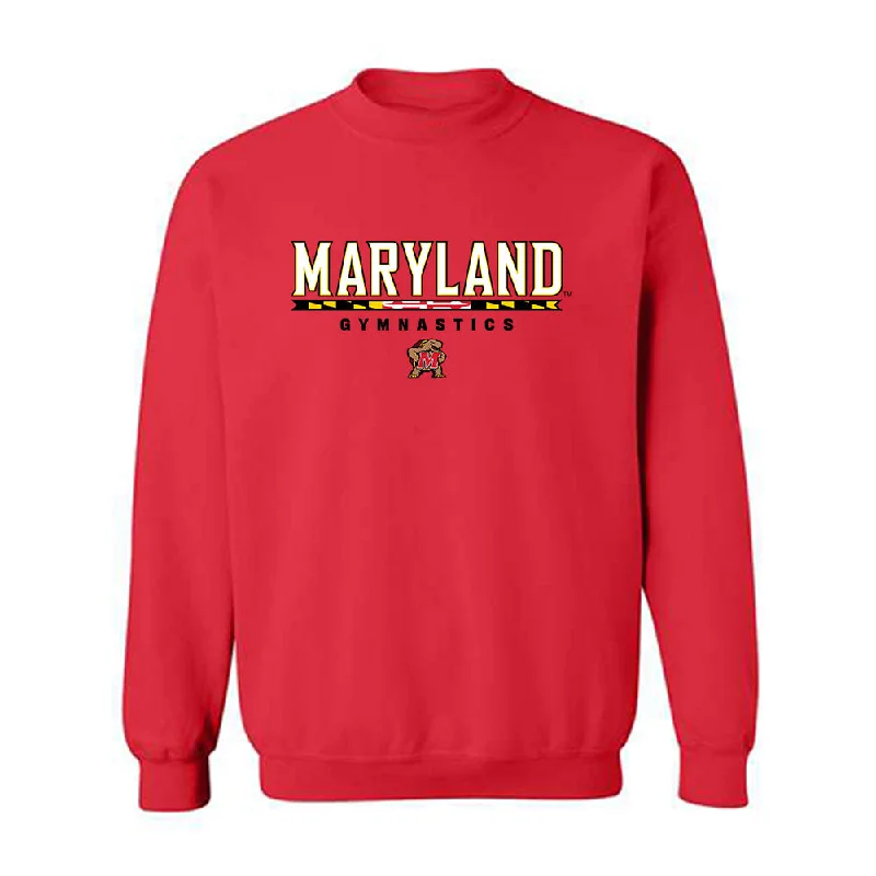 Maryland - NCAA Women's Gymnastics : Taylor Rech - Classic Shersey Crewneck Sweatshirt Hoodie with Monochrome Minimalist Simple Maryland - NCAA Women's Gymnastics : Taylor Rech - Classic Shersey Crewneck Sweatshirt Hoodie with Monochrome Minimalist Simple