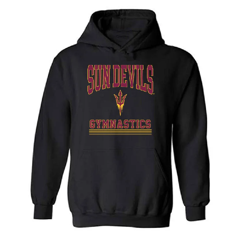 Arizona State - NCAA Women's Gymnastics : Tiara Platkin - Classic Fashion Shersey Hooded Sweatshirt Hoodie with Hem Applique Textured Unique Arizona State - NCAA Women's Gymnastics : Tiara Platkin - Classic Fashion Shersey Hooded Sweatshirt Hoodie with Hem Applique Textured Unique