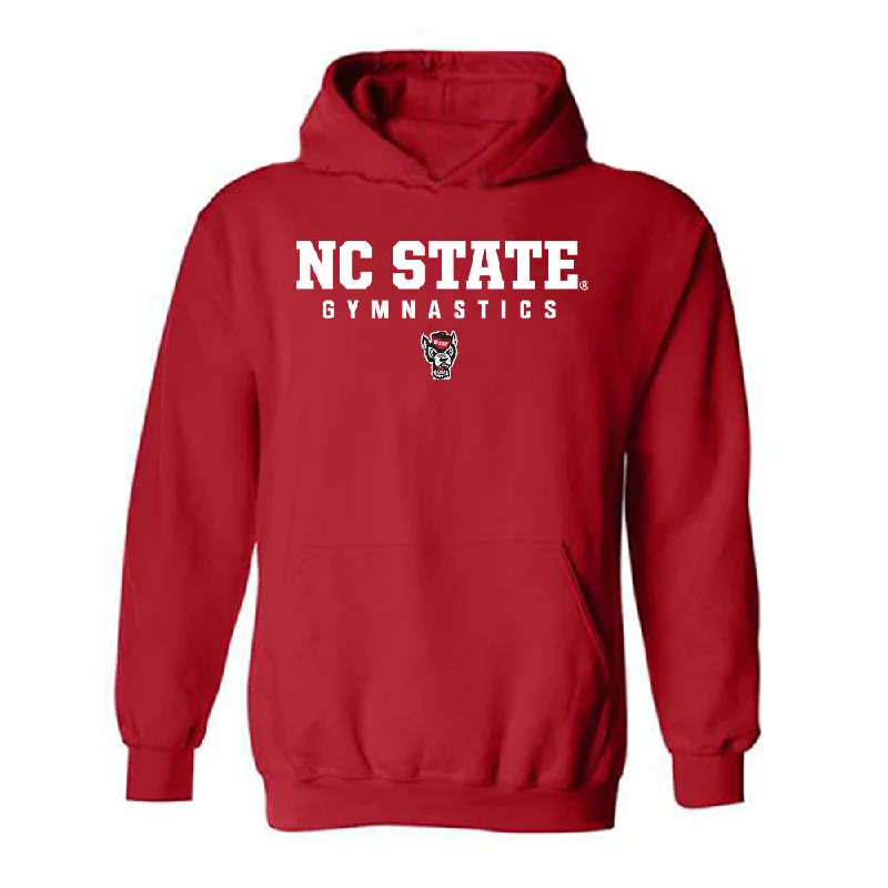 NC State - NCAA Women's Gymnastics : Maddie Hall - Classic Shersey Hooded Sweatshirt Zip Hoodie Drawstring Kangaroo Pocket NC State - NCAA Women's Gymnastics : Maddie Hall - Classic Shersey Hooded Sweatshirt Zip Hoodie Drawstring Kangaroo Pocket