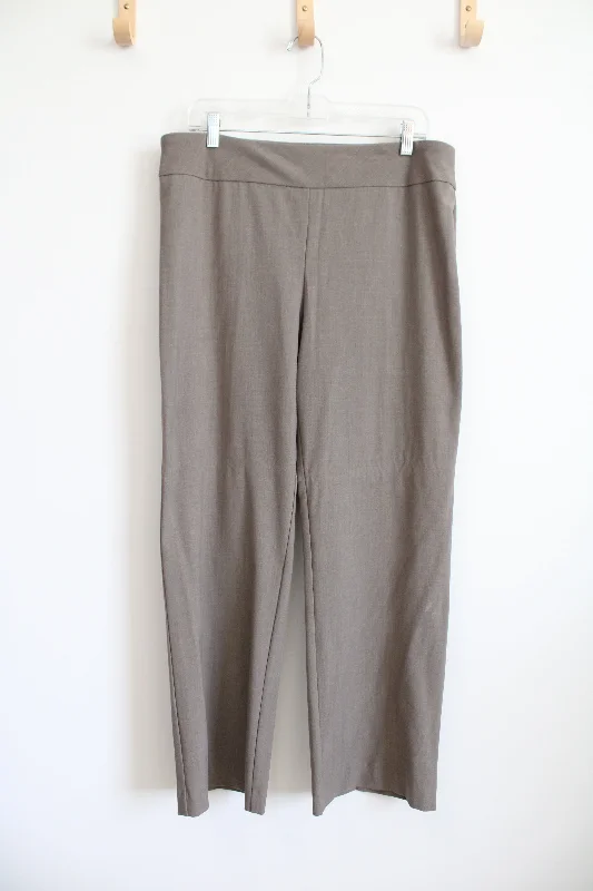 Roz & Ali Taupe Dress Pants | 14 Slim Fit Casual Pants