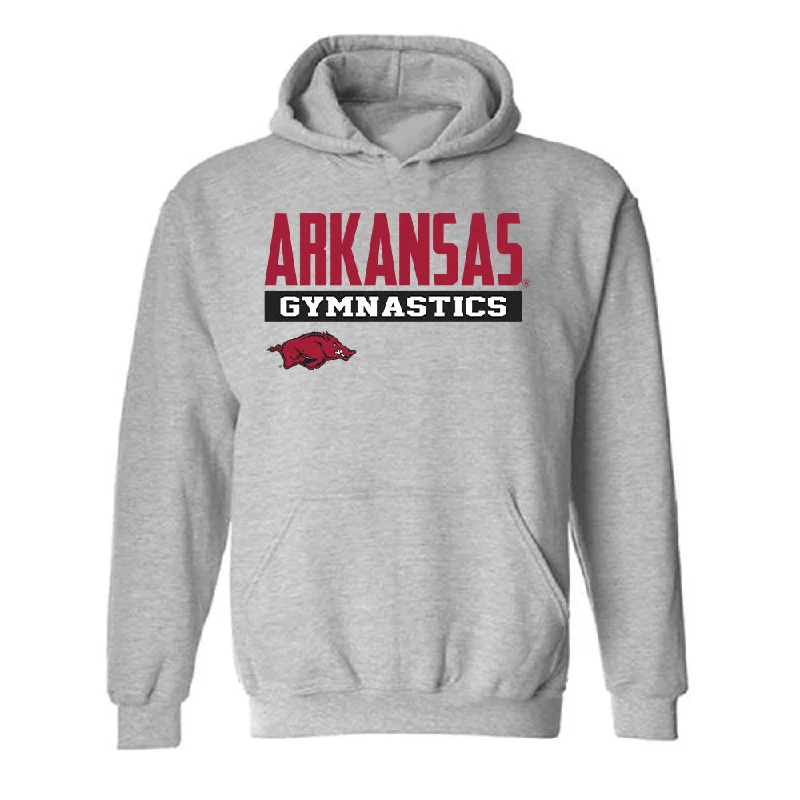 Arkansas - NCAA Women's Gymnastics : Madelynn Jones - Classic Fashion Shersey Hooded Sweatshirt Hoodie with Exposed Zipper Edgy Industrial Arkansas - NCAA Women's Gymnastics : Madelynn Jones - Classic Fashion Shersey Hooded Sweatshirt Hoodie with Exposed Zipper Edgy Industrial