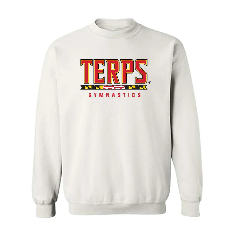 Maryland - NCAA Women's Gymnastics : Taylor Rech - Classic Shersey Crewneck Sweatshirt Hoodie with Contrast Stitching Detailed Premium Maryland - NCAA Women's Gymnastics : Taylor Rech - Classic Shersey Crewneck Sweatshirt Hoodie with Contrast Stitching Detailed Premium