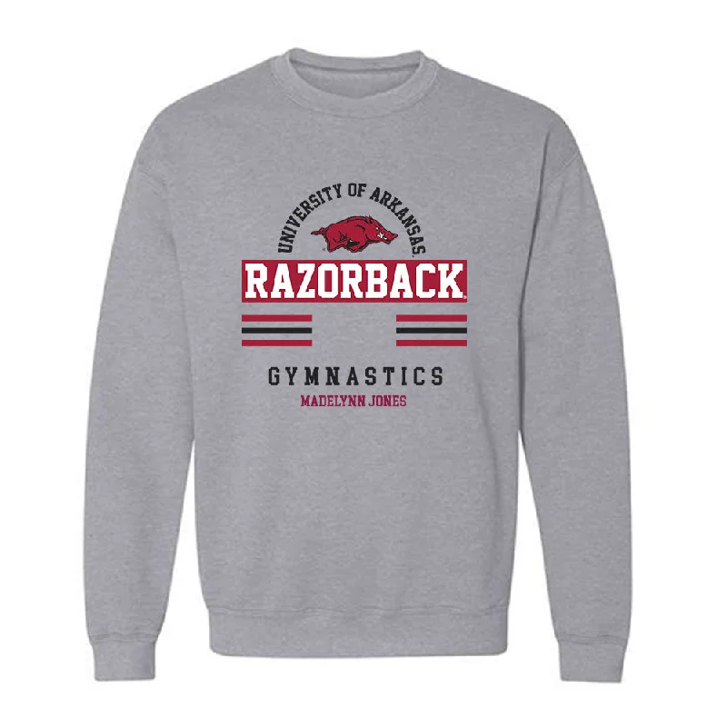 Arkansas - NCAA Women's Gymnastics : Madelynn Jones - Classic Fashion Shersey Crewneck Sweatshirt Hoodie with Relaxed Fit Easy Casual Arkansas - NCAA Women's Gymnastics : Madelynn Jones - Classic Fashion Shersey Crewneck Sweatshirt Hoodie with Relaxed Fit Easy Casual