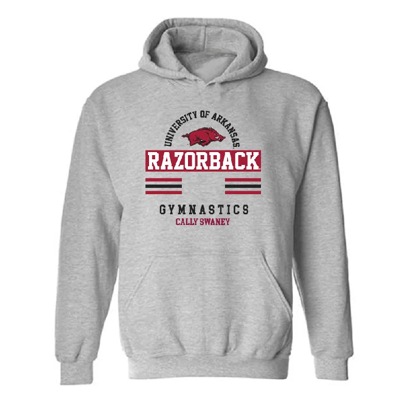 Arkansas - NCAA Women's Gymnastics : Cally Swaney - Classic Fashion Shersey Hooded Sweatshirt Hoodie with Bell Sleeves Flared Feminine Arkansas - NCAA Women's Gymnastics : Cally Swaney - Classic Fashion Shersey Hooded Sweatshirt Hoodie with Bell Sleeves Flared Feminine