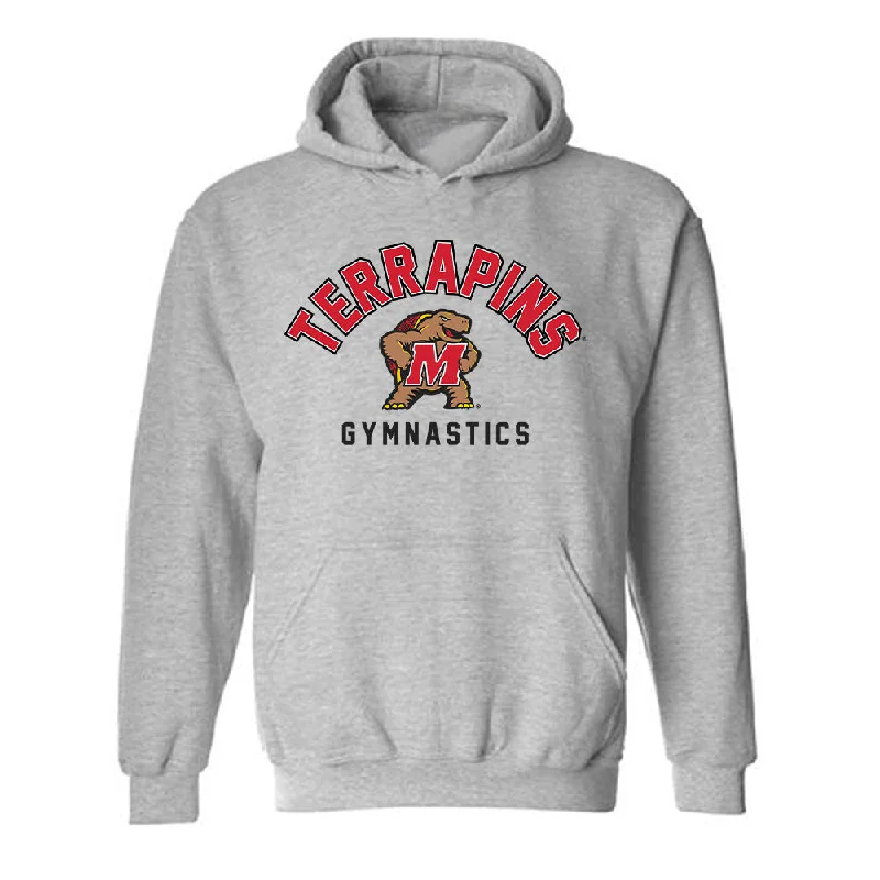 Maryland - NCAA Women's Gymnastics : Taylor Rech - Classic Shersey Hooded Sweatshirt Hoodie with Lace Feminine Delicate Maryland - NCAA Women's Gymnastics : Taylor Rech - Classic Shersey Hooded Sweatshirt Hoodie with Lace Feminine Delicate