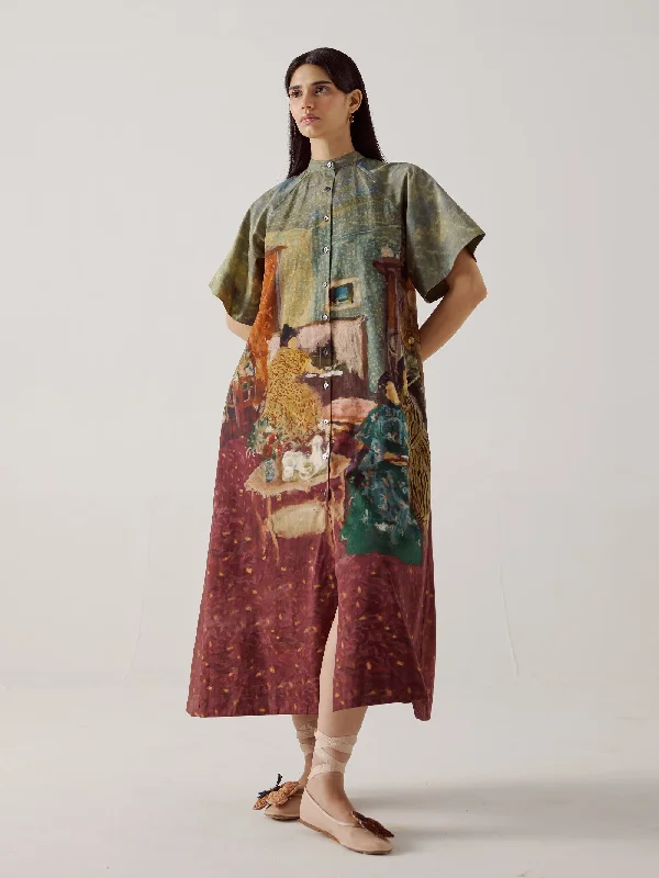 A-Line Long Dress Tunics Handmade artisanal