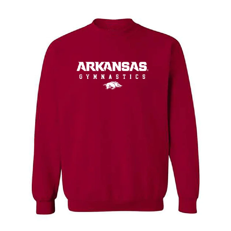 Arkansas - NCAA Women's Gymnastics : Frankie Price - Classic Shersey Crewneck Sweatshirt Hoodie with Slit Hem Functional Movement Arkansas - NCAA Women's Gymnastics : Frankie Price - Classic Shersey Crewneck Sweatshirt Hoodie with Slit Hem Functional Movement