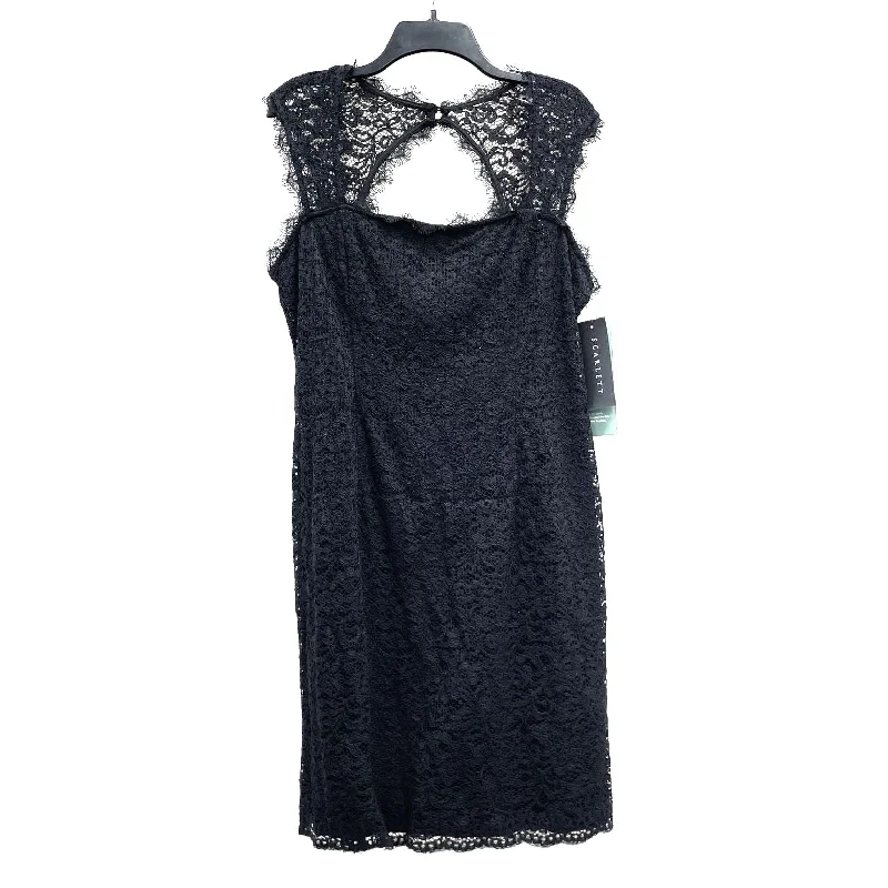 NWT Wmns SCARLETT Black Lace Cap Sleeve Knee Length Dress Sz 16 MSRP$90 Tunics Sophisticated sleek NWT Wmns SCARLETT Black Lace Cap Sleeve Knee Length Dress Sz 16 MSRP$90 Tunics Sophisticated sleek