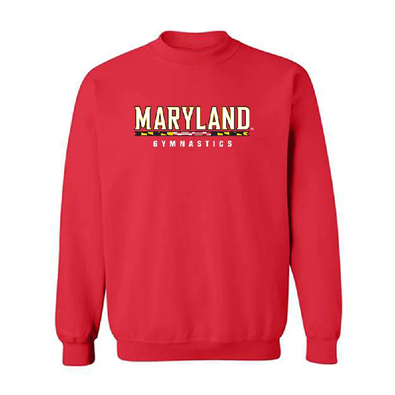 Maryland - NCAA Women's Gymnastics : Taylor Rech - Classic Shersey Crewneck Sweatshirt Hoodie with Neon Bright Vibrant Maryland - NCAA Women's Gymnastics : Taylor Rech - Classic Shersey Crewneck Sweatshirt Hoodie with Neon Bright Vibrant