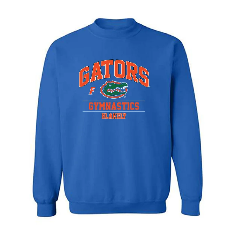 Florida - NCAA Women's Gymnastics : Sloane Blakely - Classic Fashion Shersey Crewneck Sweatshirt Hoodie with Half-Zip Sporty Casual Florida - NCAA Women's Gymnastics : Sloane Blakely - Classic Fashion Shersey Crewneck Sweatshirt Hoodie with Half-Zip Sporty Casual