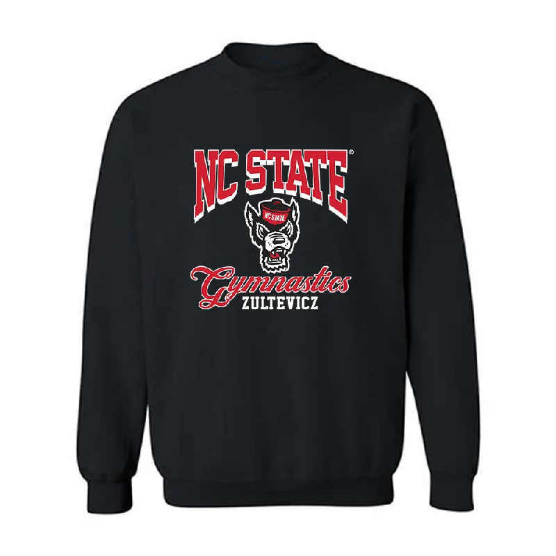 NC State - NCAA Women's Gymnastics : Krista Zultevicz - Fashion Shersey Crewneck Sweatshirt Hoodie with Side Slits Relaxed Casual NC State - NCAA Women's Gymnastics : Krista Zultevicz - Fashion Shersey Crewneck Sweatshirt Hoodie with Side Slits Relaxed Casual
