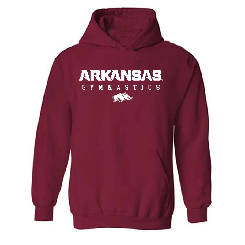 Arkansas - NCAA Women's Gymnastics : Kalyxta Gamiao - Classic Shersey Hooded Sweatshirt Hoodie with Drawstring Waist Adjustable Fitted Arkansas - NCAA Women's Gymnastics : Kalyxta Gamiao - Classic Shersey Hooded Sweatshirt Hoodie with Drawstring Waist Adjustable Fitted