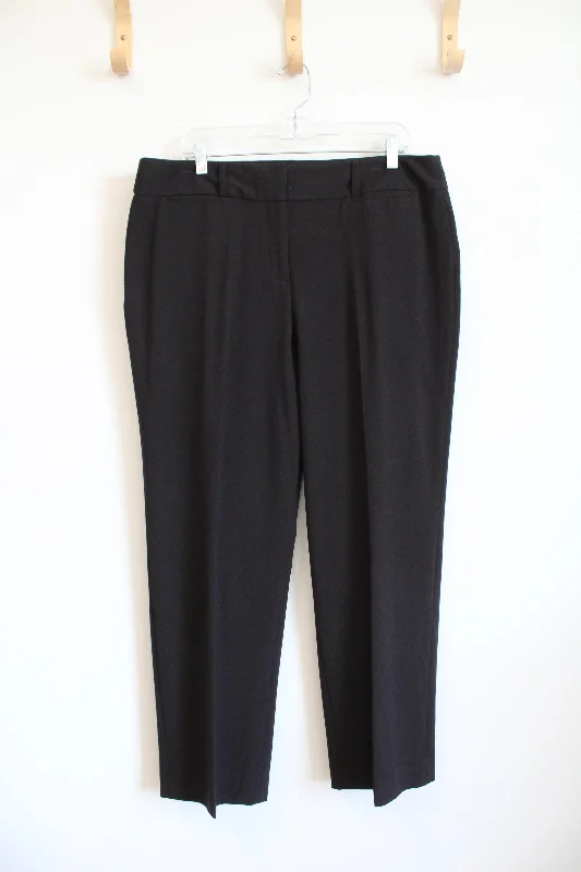 Zac & Rachel Balck Dress Pants | 16 Short Relaxed High-Waist Trousers