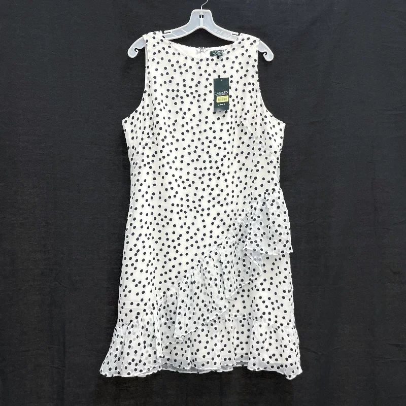 NWT Wmns LAUREN RALPH LAUREN Black & White Polka Dot Ruffle Dress Sz 16 MSRP$160 Tunics Review highly NWT Wmns LAUREN RALPH LAUREN Black & White Polka Dot Ruffle Dress Sz 16 MSRP$160 Tunics Review highly