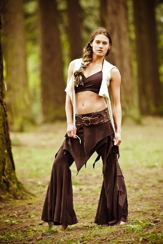Circular Flare Pant Chic Faux Leather Pants