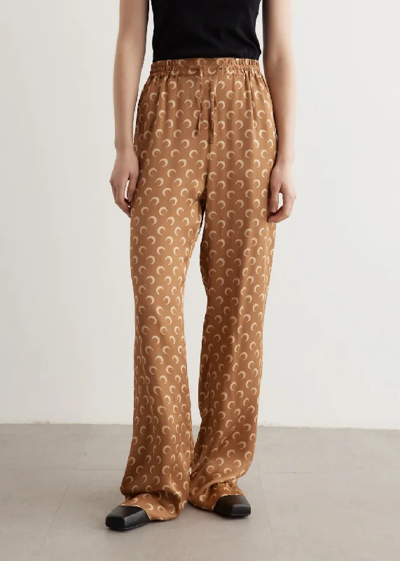 Moon Printed Drawstring Pant Casual Sweatpants Style