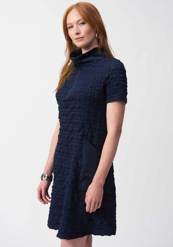 Joseph Ribkoff Bubble Jacquard Aline Dress, Navy Tunics Modern contemporary
