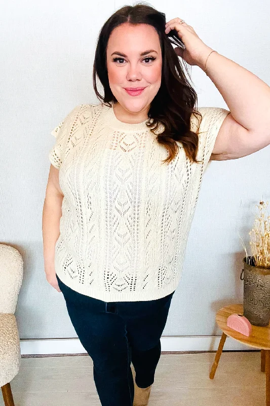 The Perfect Find Beige Dolman Short Sleeve Crochet Sweater Top Mesh Blend Leather Blend Suede Blend The Perfect Find Beige Dolman Short Sleeve Crochet Sweater Top Mesh Blend Leather Blend Suede Blend