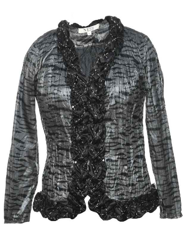 Dark Grey Evening Jacket - M Denim Jacket Leather Jacket Suede Jacket