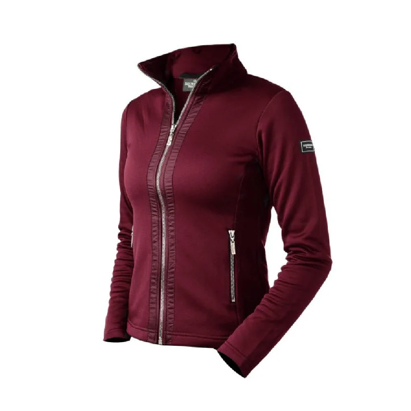 Equestrian Stockholm Fleece Jacket - Bordeaux Hoodie Zip-Up Jacket Button-Up Jacket