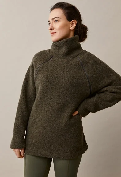 Boob Design Maternity & Nursing Wool Pile Sweater Casual Formal Business