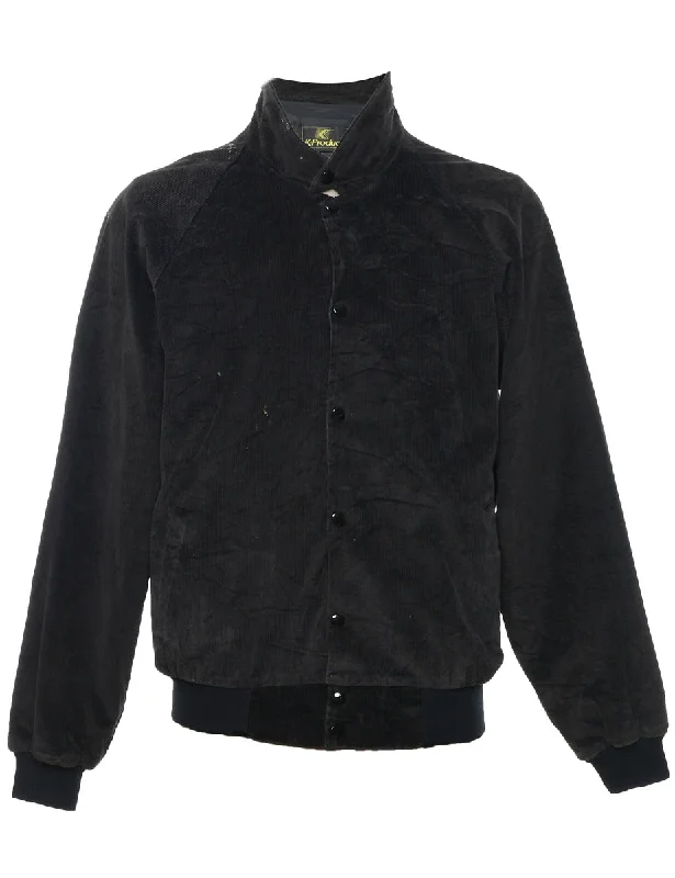 Corduroy Black Jacket - L Jersey Jacket Tulle Jacket Batik Jacket