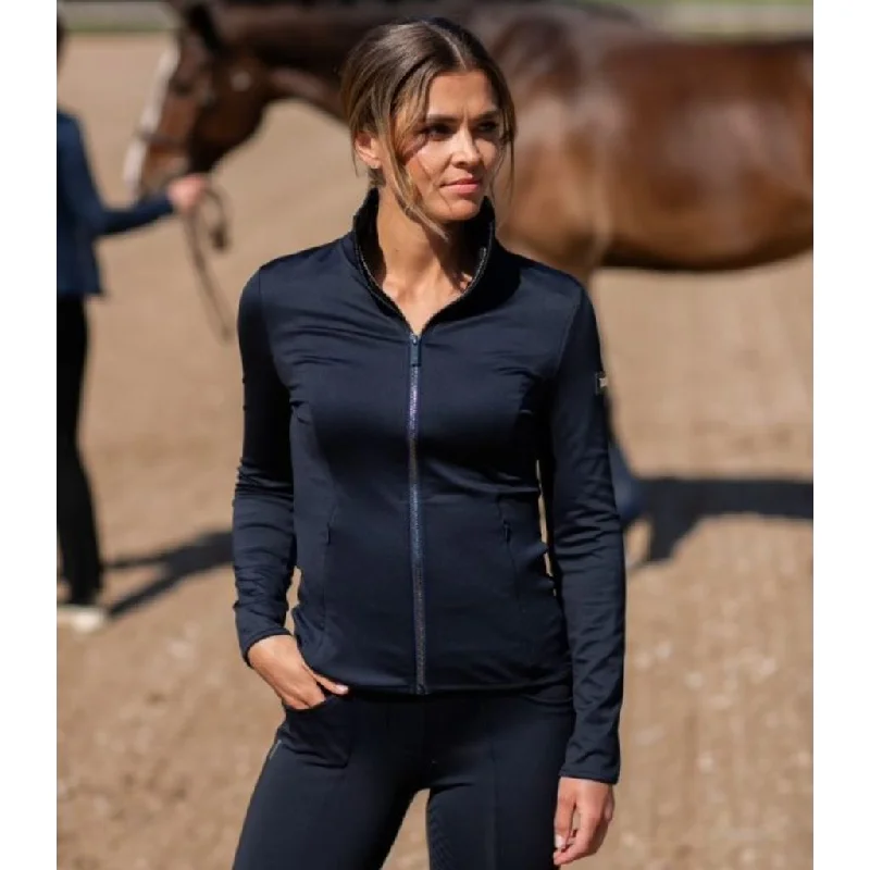 Equestrian Stockholm Ladies Explore Jacket Midnight Blue Notch Collar Jacket Peter Pan Collar Jacket Cowl Neck Jacket
