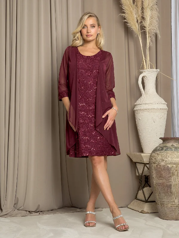 Eva Fashion 3490 Short Plus Size Two Piece Jacket Dress Rayon Jacket Velvet Jacket Corduroy Jacket