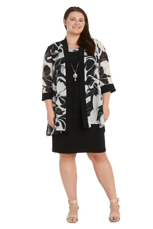 R&M Richards 1332W Plus Size Mother of the Bride Jacket Dress Nylon Jacket Polyester Jacket Spandex Jacket