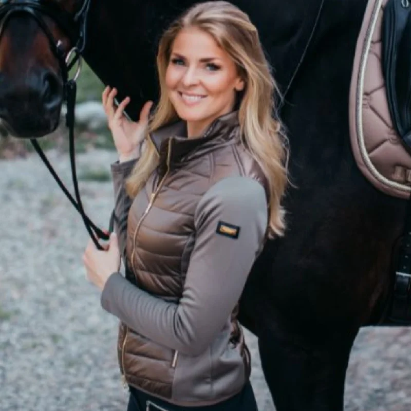 Equestrian Stockholm Active Performance Jacket Champagne Embroidered Jacket Appliqued Jacket Beaded Jacket