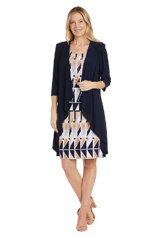 R&M Richards 1027 Mother of the Bride Short Jacket Dress Tiered Jacket Buttoned Jacket Zippered Jacket