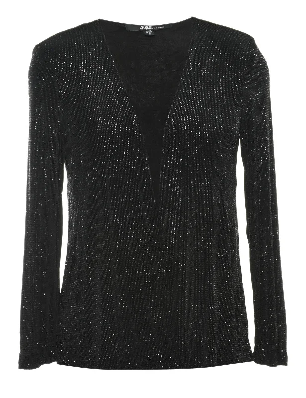 Metallic Look Evening Jacket - S Cotton Jacket Linen Jacket Terry Jacket