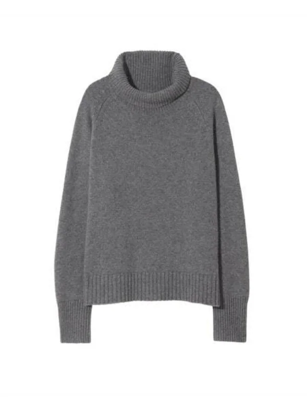Nili Lotan - Lanie Sweater in Grey Melange Faux Fur Fabric Real Fur Fabric Shearling Fabric Nili Lotan - Lanie Sweater in Grey Melange Faux Fur Fabric Real Fur Fabric Shearling Fabric
