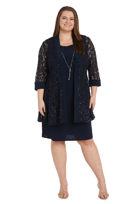 R&M Richards 1160W Short Mother of the Bride Plus Size Jacket Dress Print Jacket Jacquard Jacket Embroidered Jacket