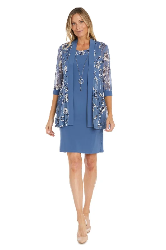 R&M Richards 1573 Short Puff Print Jacket Mother of the Bride Dress One-Shoulder Jacket Off-the-Shoulder Jacket Asymmetrical Jacket