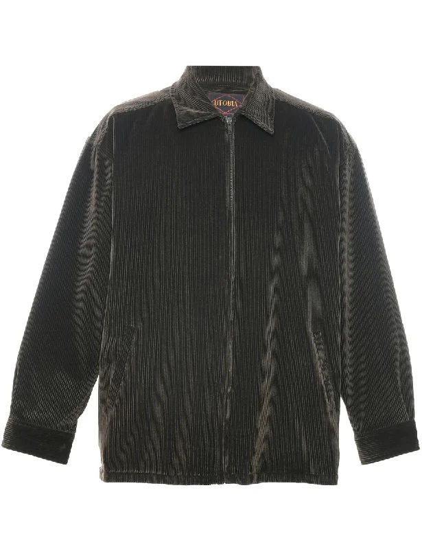 Corduroy Olive Green Jacket - M Herringbone Jacket Checkered Jacket Solid Jacket