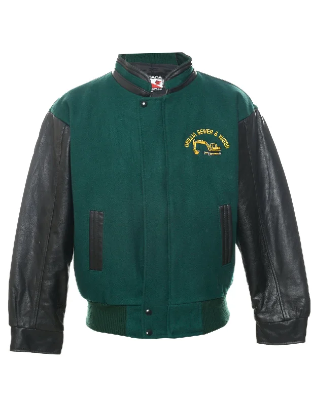 Dark Green Team Jacket - M Quilted Jacket Puffer Jacket Insulated Jacket