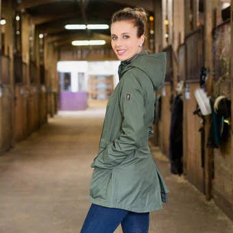 Horze Jadine Waterproof Shell Jacket GREEN Herringbone Jacket Checkered Jacket Solid Jacket