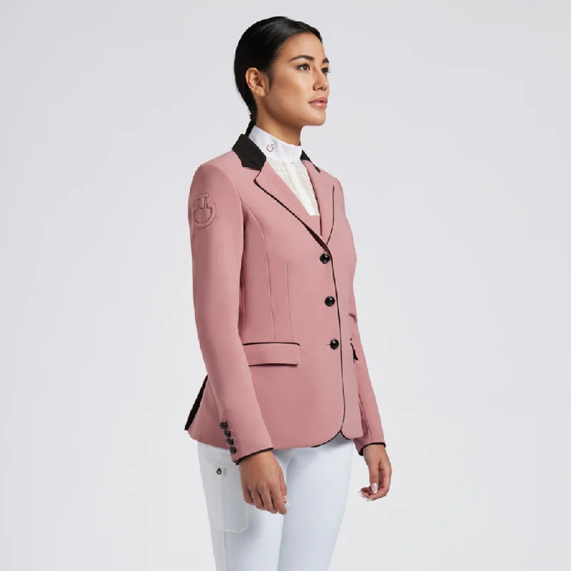 Cavalleria Toscana Ladies GP Riding Jacket Dusty Rose Chenille Fabric Brocade Fabric Lace Fabric