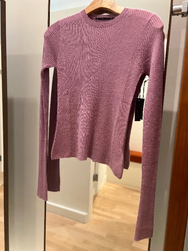 All thumbs cashmere sweater in rosewood Iron Safe Non-Iron Wrinkle Free
