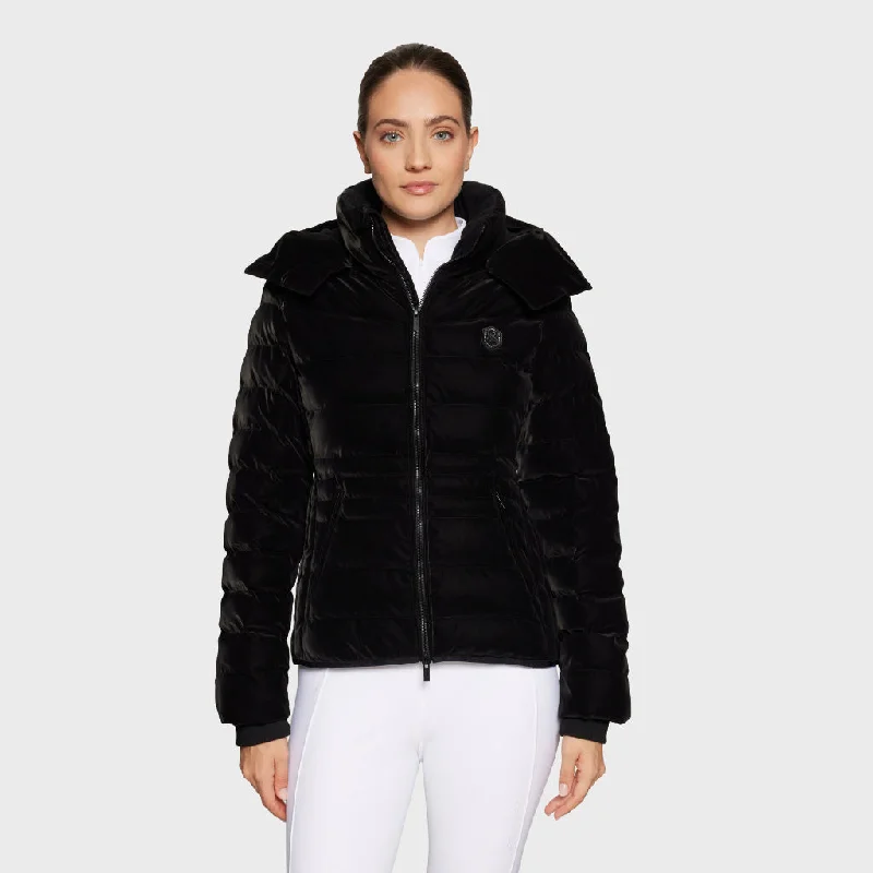 Samshield Courchevelour Ladies Puffer Jacket Rayon Fabric Velvet Fabric Corduroy Fabric