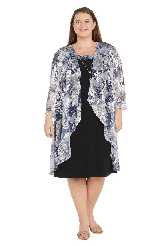 R&M Richards 1707W Short Mother of the Bride Dress Metallic Jacket Dress Hoodie Zip-Up Jacket Button-Up Jacket R&M Richards 1707W Short Mother of the Bride Dress Metallic Jacket Dress Hoodie Zip-Up Jacket Button-Up Jacket