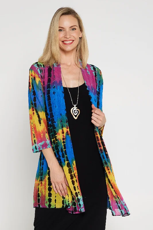 Lexie Easy Fit Jacket - Colour Burst Wool Jacket Cashmere Jacket Tweed Jacket