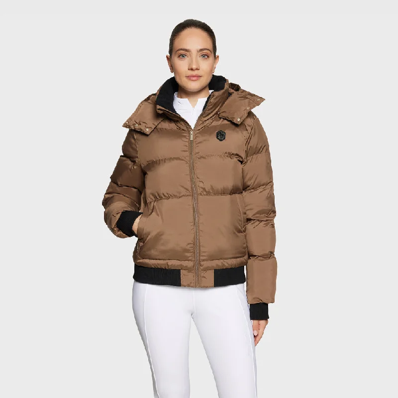 Samshield Billie Bomber Puffer Jacket Satin Fabric Silk Fabric Chiffon Fabric