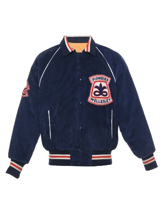 Corduroy Pioneers Wellesley Team Jacket - L Zippered Jacket Buttoned Jacket Snapped Jacket