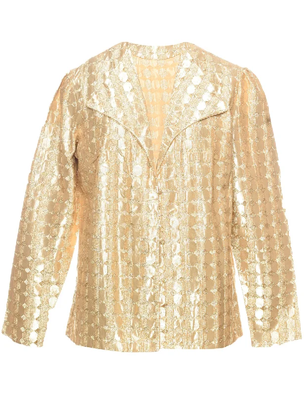 Lurex Thread Pattern Evening Jacket - L Herringbone Jacket Checkered Jacket Solid Jacket Lurex Thread Pattern Evening Jacket - L Herringbone Jacket Checkered Jacket Solid Jacket