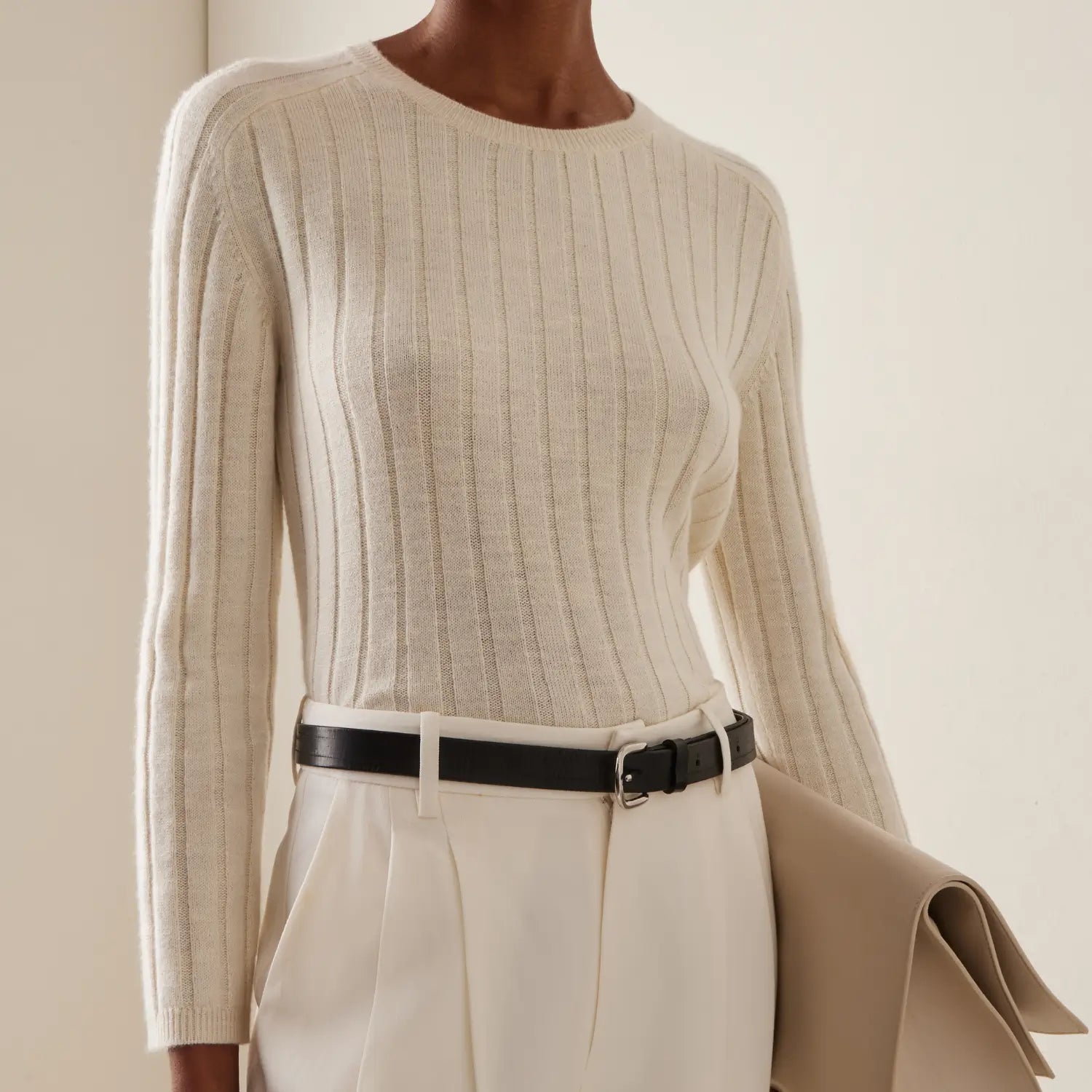 Alise Sweater in Ivory Stylish Fashionable Trendy